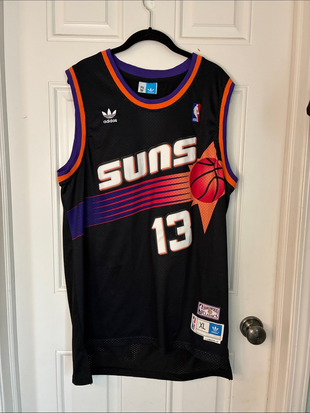 adidas Black Phoenix Suns #13 Jersey with Purple and Orange Accents